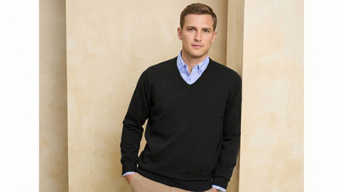 Mens jumper neck - jumper, sleeve