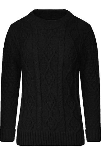 Women long sleeve chunky cable - sleeve,