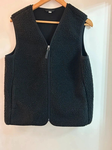 Sleeveless black vest - vest, top