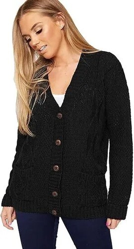 Women ladies cable chunky knit - women,