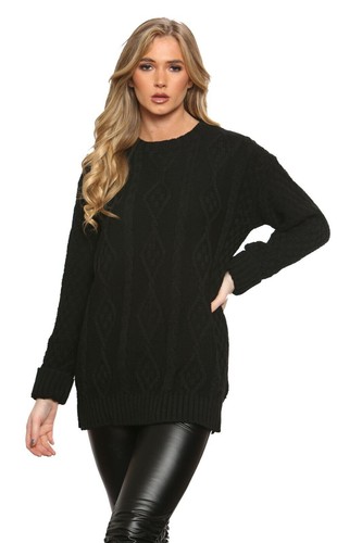 Women long sleeve chunky cable - women,