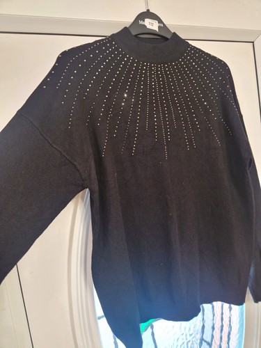 Peacocks black knit pullover - peacocks,