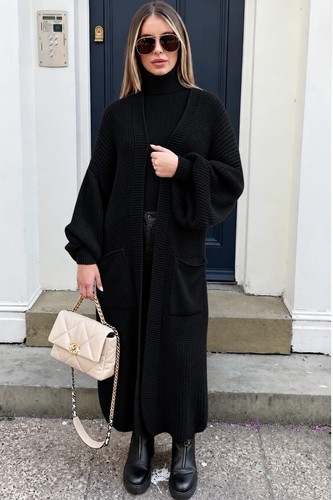 Ladies oversized waffle knit - oversized,
